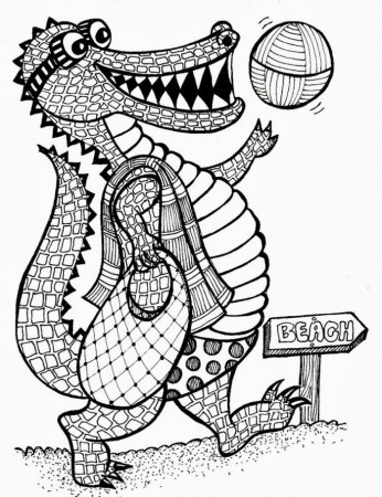 Alligator Gar Coloring Page | 99coloring.com