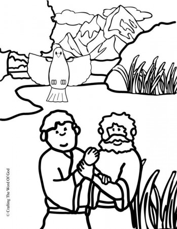 Jesus Baptism- Coloring Page (Day 1) | Agency D3 Crafts (2014) | Pint…