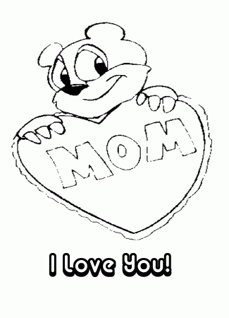Love You Mom Coloring Pages Images & Pictures - Becuo