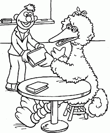 Sesame-Street Coloring Page - Print Sesame-Street pictures to 