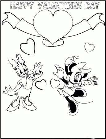 Minnie Got Love Coloring Page | Kids Coloring Page