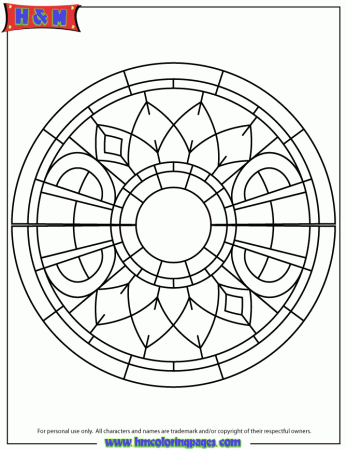 Geometrical Drawing Mandala Coloring Page | HM Coloring Pages