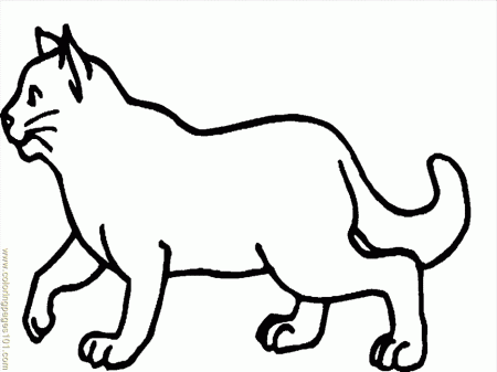 Coloring Pages Cat1 (Mammals > Cats) - free printable coloring 