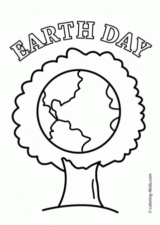 Earth Day Tree Coloring Pages For Kids Printable Free 202024 Earth 