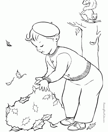 Kids Fall coloring pages