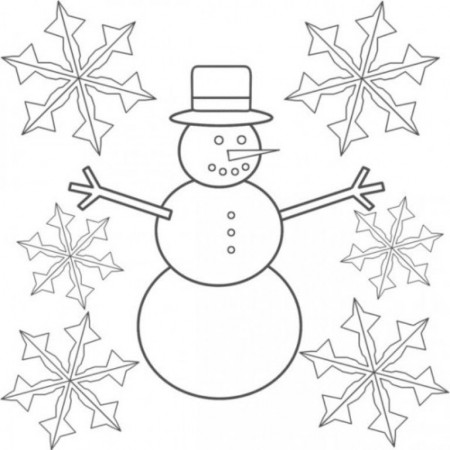 Download Snowman And Snowflake Coloring Pages Or Print Snowman And 