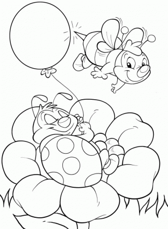 coloring page | lady bugs
