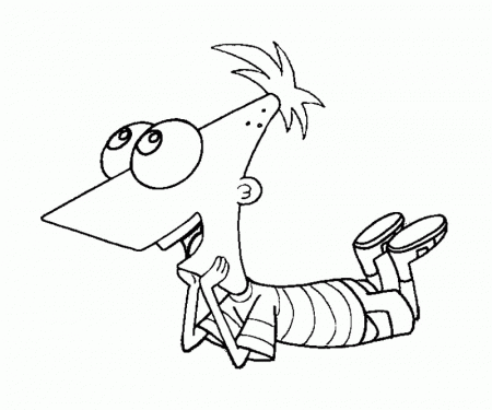 9 Phineas Flynn Coloring Page