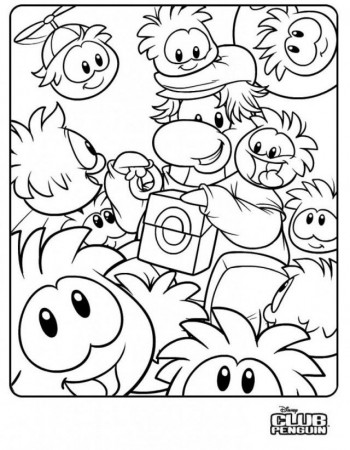 Puffle Party Colouring Pages Penguin Coloring Sheets Kids 229135 