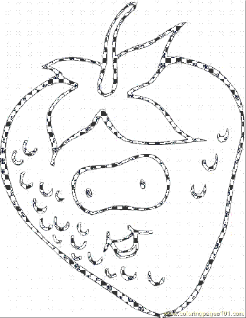 Coloring Pages Strawberry 24 (Food & Fruits > Berries) - free 