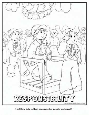 Cub Scout Responsibility Coloring Page 188256 Cub Scout Coloring Pages