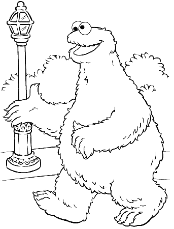 Monsters Cookie Sightseeing At Garden Coloring Pages - Cookie 