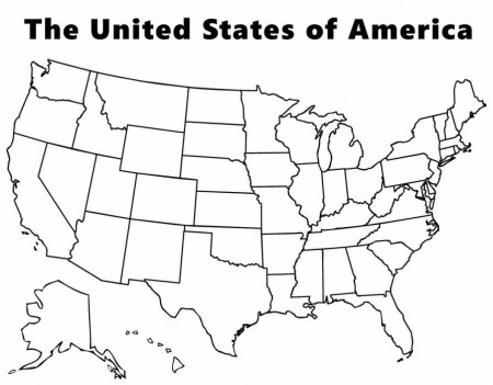 Map Of United States Coloring Page | 99coloring.com