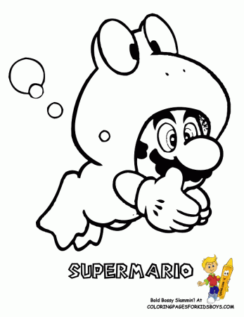 Free Coloring Pages Mario Brothers