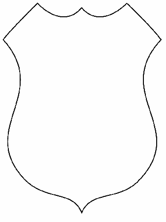 Police Badge Coloring Page