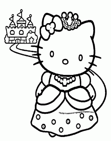 princess colouring picture 1 hello kitty princess coloring pages 
