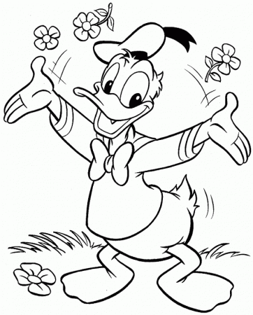 Donald Duck Coloring Pagesanimations A  Z Coloring Pages Of Donald 