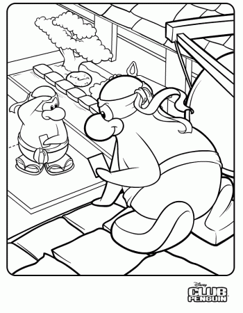 New Club Penguin Ninjas Coloring Page - Club Penguin Cheats 2014