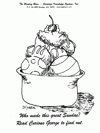 Ice Cream Sundae Coloring Page Images & Pictures - Becuo