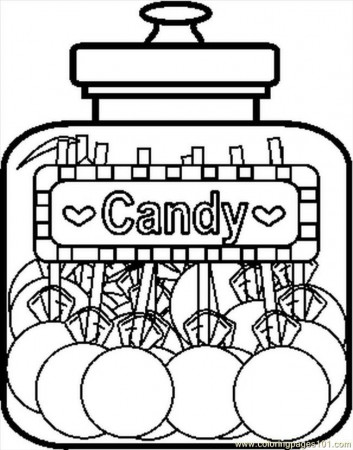 Coloring Pages Candyjar8bw (Food & Fruits > Candy) - free 