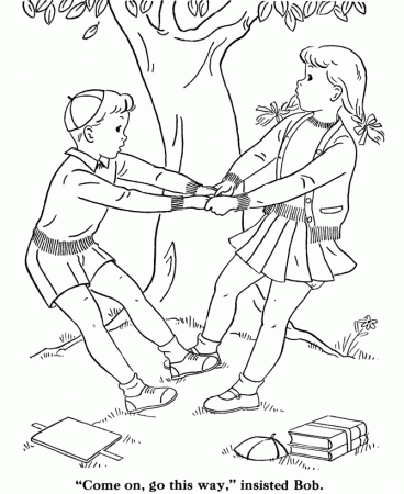 BlueBonkers: Kids Coloring Pages - Under the apple tree - Free 