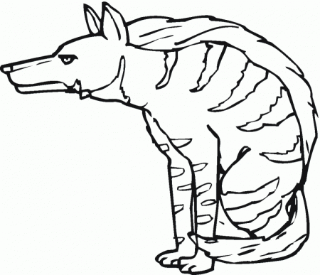 Striped Hyena Coloring Pages | Online Coloring Pages