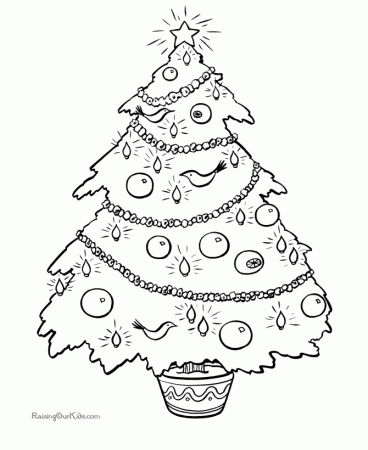 Christmas Coloring Pictures - A beautiful tree!