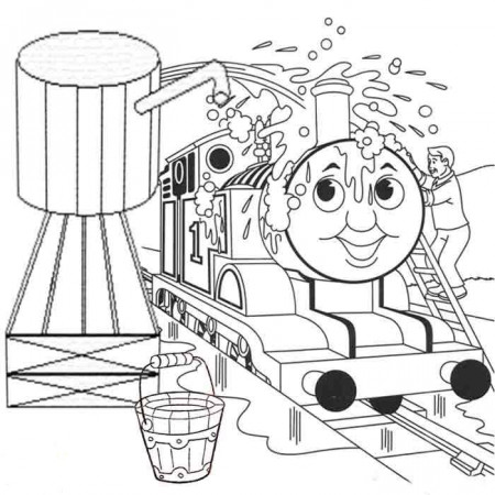 Download Washing Thomas Train Colouring Pages To Print Or Print 