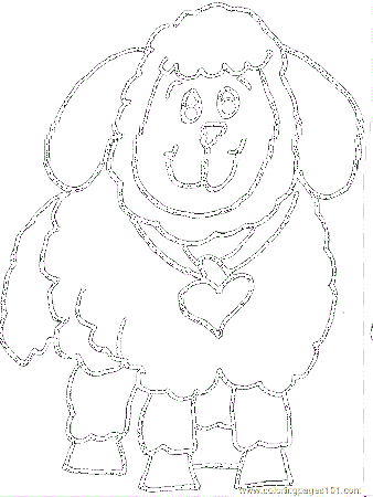 Coloring Pages Lamb or Sheep (Mammals > Lamb or Sheep) - free 