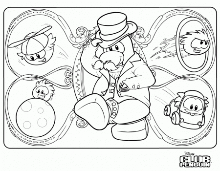 a yellow puffle Colouring Pages