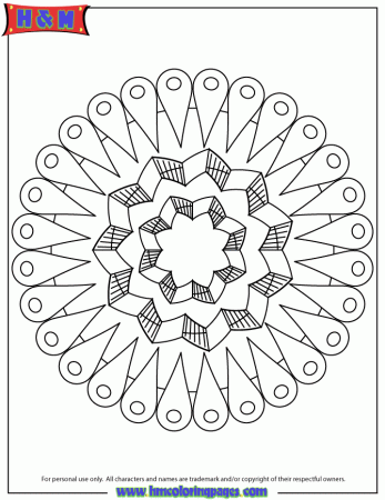 Simple Pattern Mandala Coloring Page | Free Printable Coloring Pages