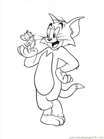 free printable cartoon coloring page Tom Jerry | coloring pages