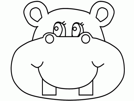 Hippo3 Animals Coloring Pages & Coloring Book