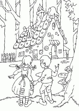 Hansel and gretel Coloring Pages - Coloringpages1001.
