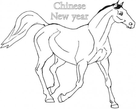 Coloring Sheets 2014 Wooden Horse Chinese New Year Free Printable 