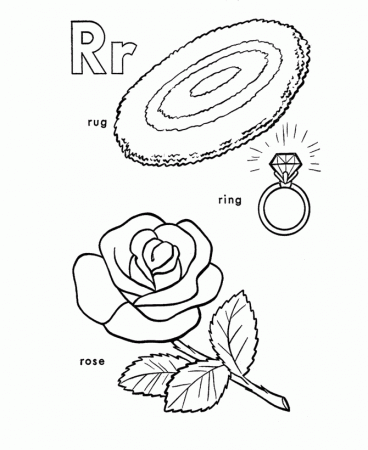 ring letters Colouring Pages