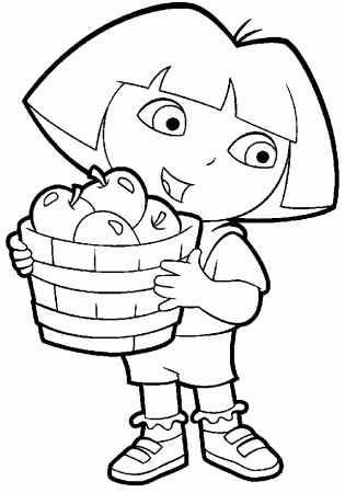 Printing the Dora Coloring Page | HelloColoring.com | Coloring Pages