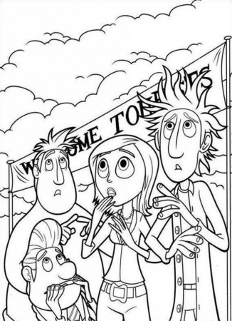 Funny: Cloudy With Chance Of Meatballs Coloring Pages Printable 