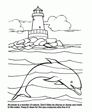 Earth Day Coloring Pages - Ocean Ecology & Conservation Coloring 