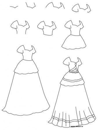 2013-11) ... a princess dress | How to Draw