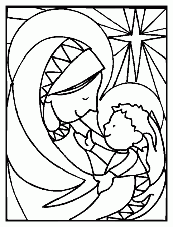 Preschool Baby Jesus Coloring Pages | Coloring