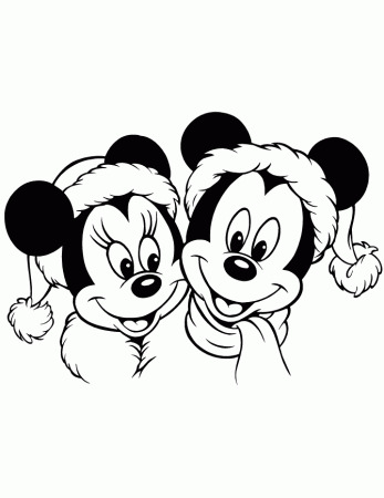 minnie and micky Colouring Pages