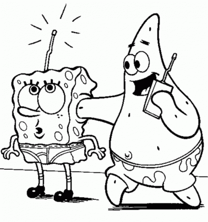 Spongebob So The Robot Coloring Page - Spongebob Cartoon Coloring 