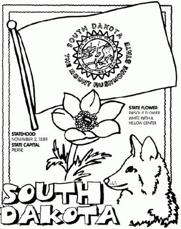 South Dakota coloring page | Black Hills