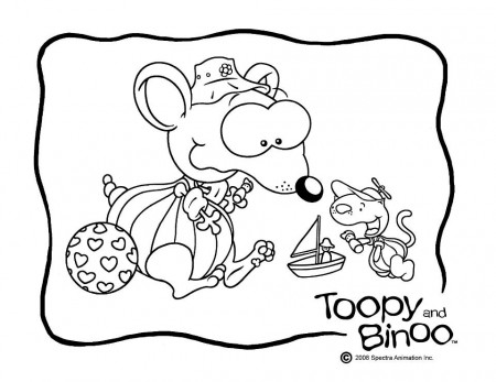 Toopy and Binoo Colouring Pages