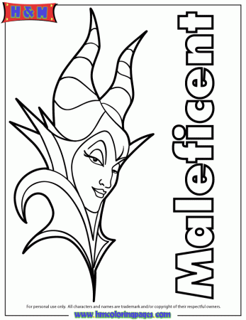 Maleficent 2014 Movie Coloring Page | HM Coloring Pages