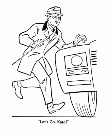 Green Hornet and Kato Coloring Pages - Green Hornet and Kato go to 