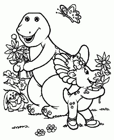Barney coloring pages 12