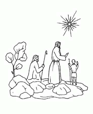 Bible Printables: The Christmas Story Coloring Pages - Shepherds 