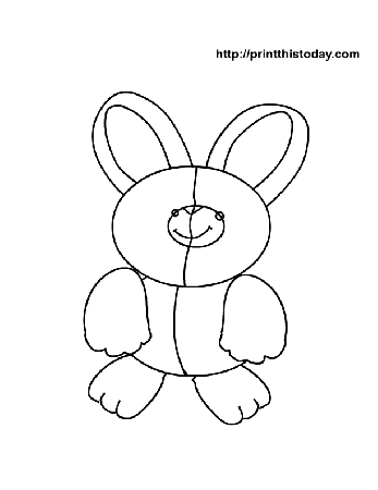 very cute bunny Colouring Pages